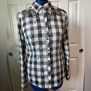 Roar “Honorable” Plaid Rhinestones Snaps Large